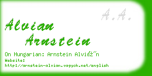 alvian arnstein business card